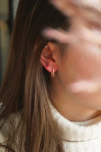 Pink Simple Diamond Stud - Earring(s)