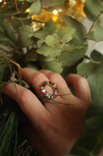 Load image into Gallery viewer, Green &amp; Red Holly Diamonds - Ring
