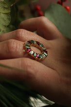 Load image into Gallery viewer, Green &amp; Red Holly Diamonds - Ring
