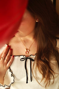 Heart & Pearl Amulet - Necklace