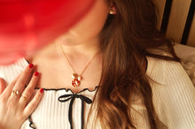 Load image into Gallery viewer, Heart &amp; Pearl Amulet - Necklace
