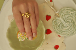 Double Flower Leaf - Ring