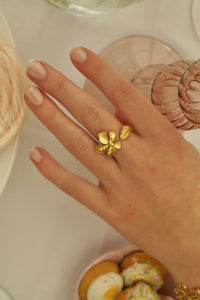 Double Flower Leaf - Ring