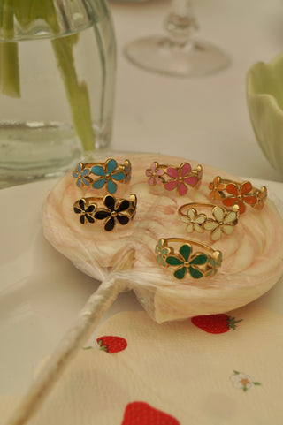 Blue Blooming Flowers - Ring