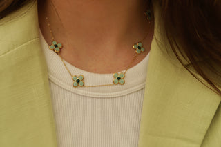 Multi Green Springtime - Necklace