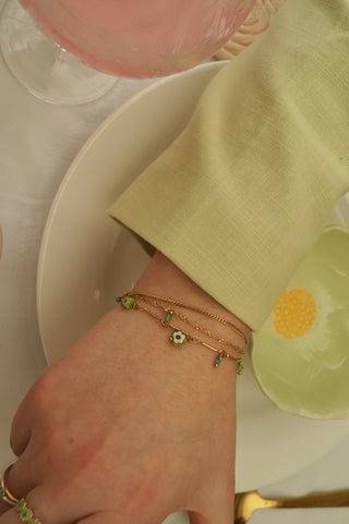 Green Summer Charms (3 in 1) - Bracelet
