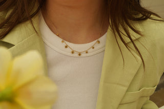 Cute Silver Sunflowers - Necklace