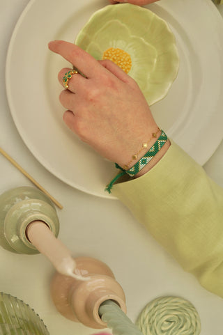 Green Miyuki Pearls - Bracelet