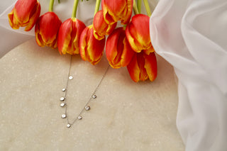 Cute Silver Sunflowers - Necklace