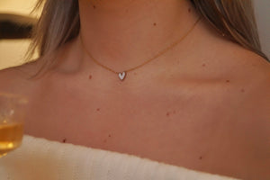 Lila Color Heart - Necklace