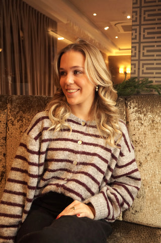 Grey Tess Stripes - Gilet