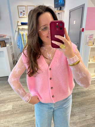 Sleeveless Rose Elisa - Gilet