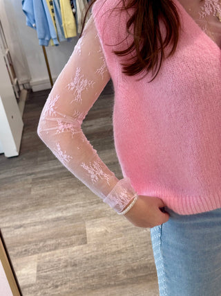 Pink Lace - Blouse