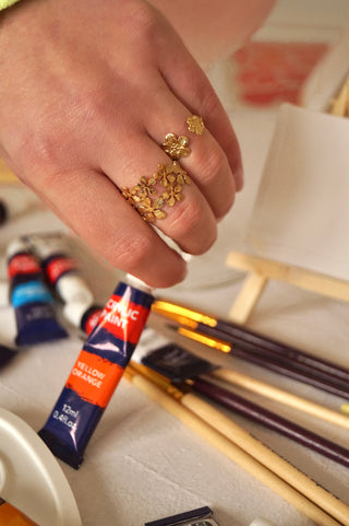 Double Joline Flowers - Ring