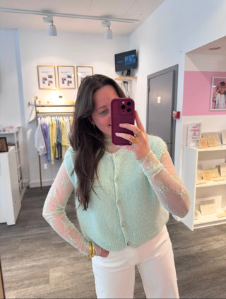 Mintgreen Sleeveless Charlie - Gilet