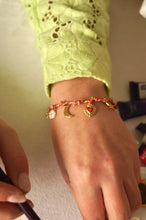 Load image into Gallery viewer, Red Galaxy Heart Charms - Bracelet
