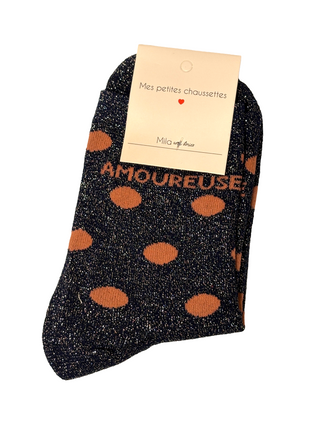 Grey Polka Dots Amoureuse - Socks