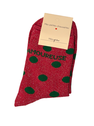Pink Polka Dots Amoureuse - Socks
