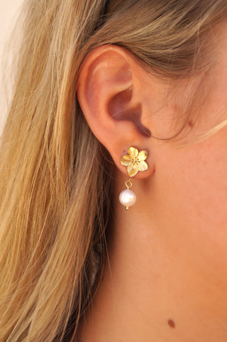 Flower & Pearl - Earrings