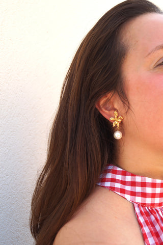 Flower & Pearl - Earrings