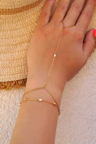 Pearly Handchain - Bracelet