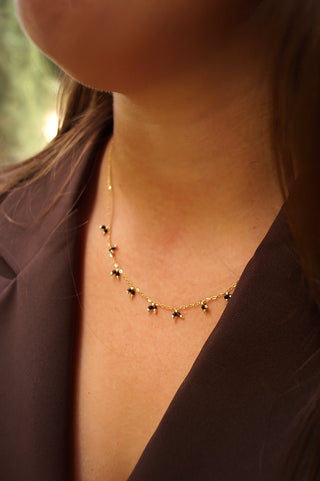 Black Double Pearls - Necklace