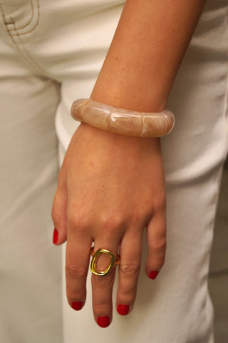 Open Squared Oval - Ring