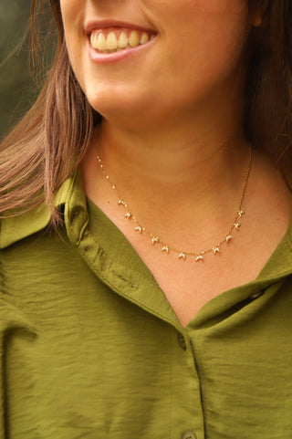 White Double Pearls - Necklace