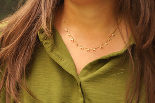 White Double Pearls - Necklace