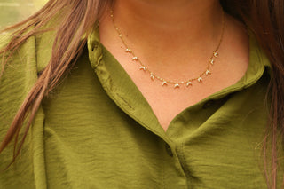 White Double Pearls - Necklace