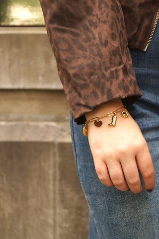 Red & Brown Cowboy Charms - Bracelet