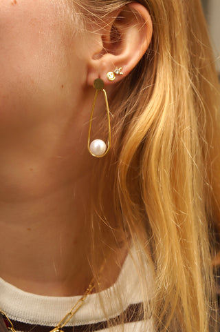 Long Oval Pearlies - Earrings