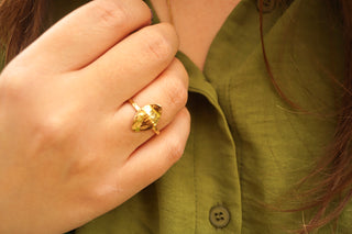 Snowy Rectangular - Ring