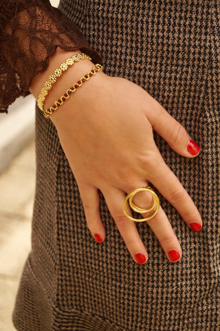 Multi Daisy Flowers Bangle - Bracelet
