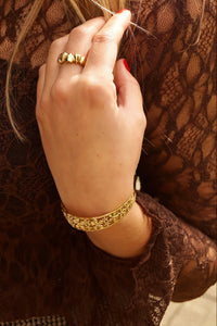 Double Flowers Bangle - Bracelet