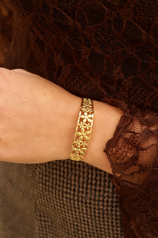 Double Flowers Bangle - Bracelet