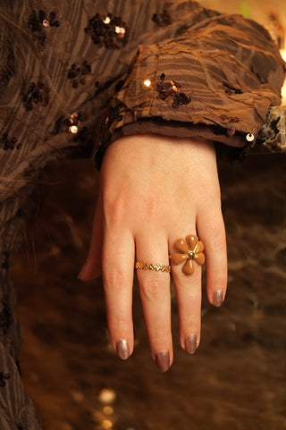 Tiny Multi Clovers - Ring