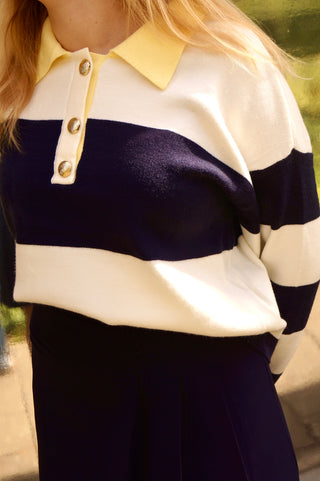 White, Blue & Yellow - Polo