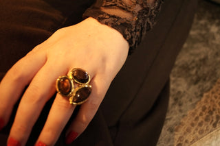 Brown Triple Fall - Ring