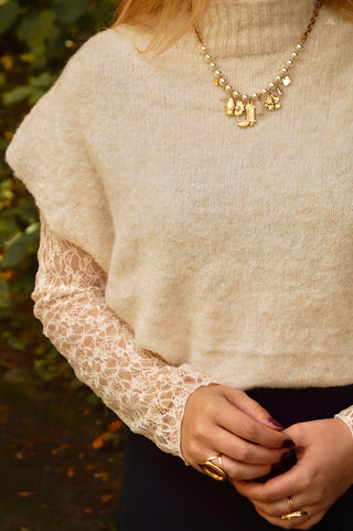 Big Pearls & Cowboy Charms - Necklace