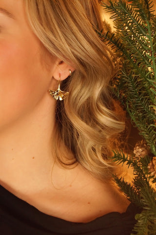 Fine Hanging Leaf - Earrings