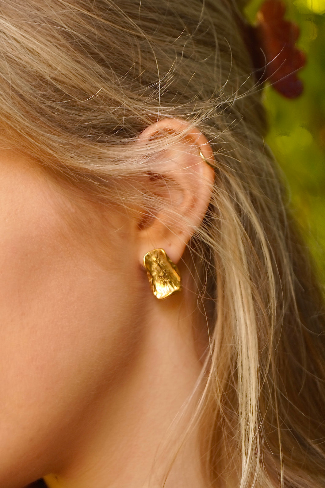Curly Rectangular - Earrings