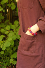 Load image into Gallery viewer, Red &amp; Purple Marble Pearls - Bracelet
