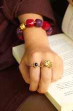 Load image into Gallery viewer, Red &amp; Purple Marble Pearls - Bracelet
