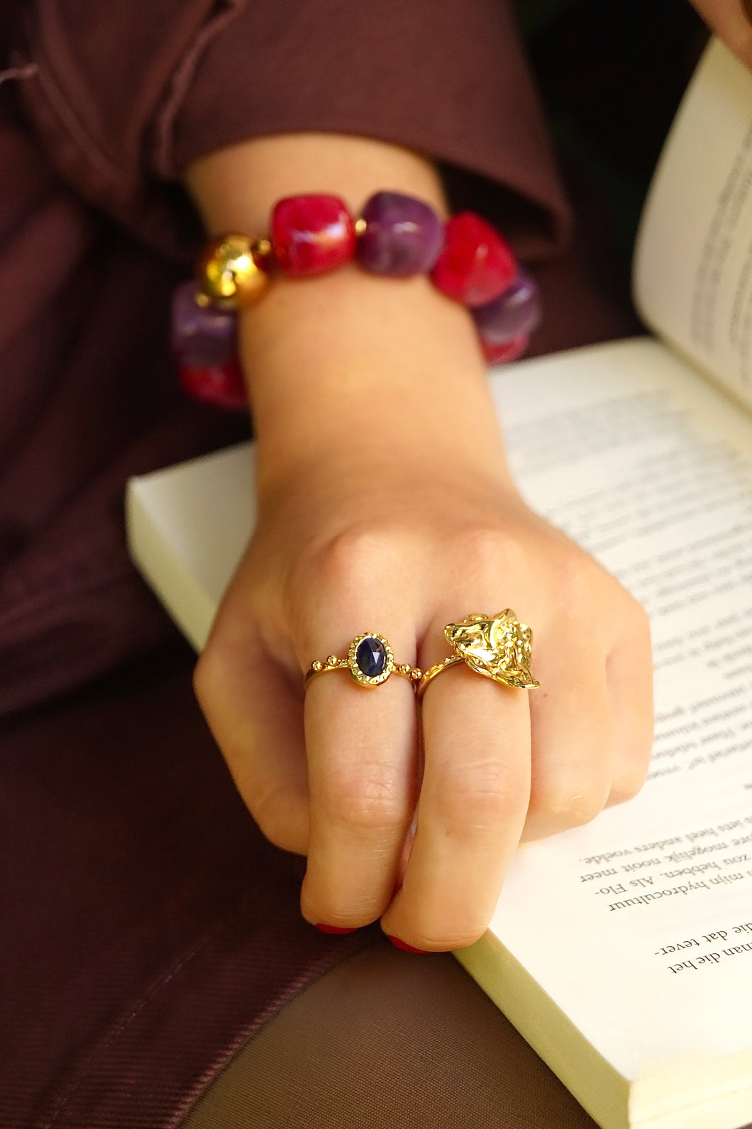 Sparkly Black Stone - Ring