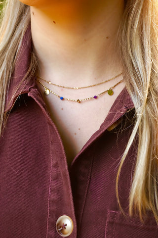 Purple & Blue Pearls (2-in-1) - Necklace