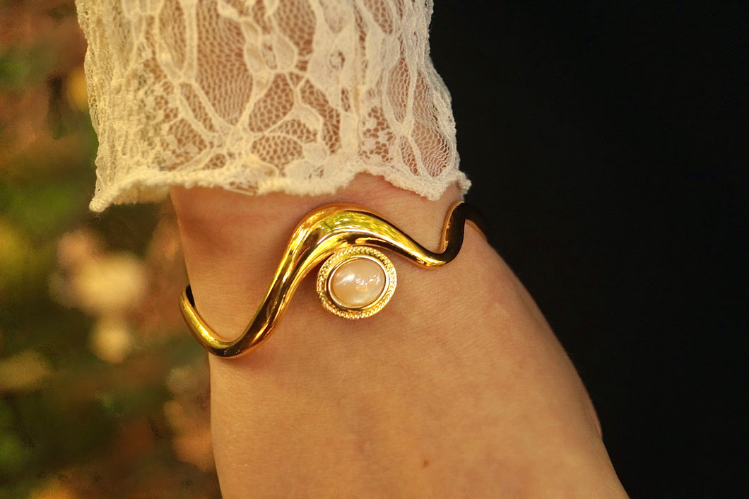 Chunky Marble Bangle - Bracelet