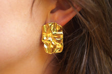 Load image into Gallery viewer, Creased Rectangular - Earrings
