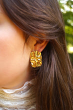 Load image into Gallery viewer, Creased Rectangular - Earrings
