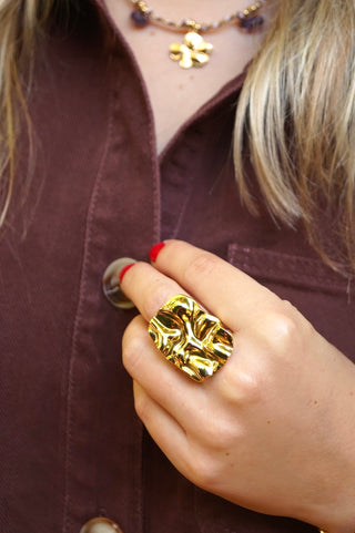 Creased Rectangular - Ring